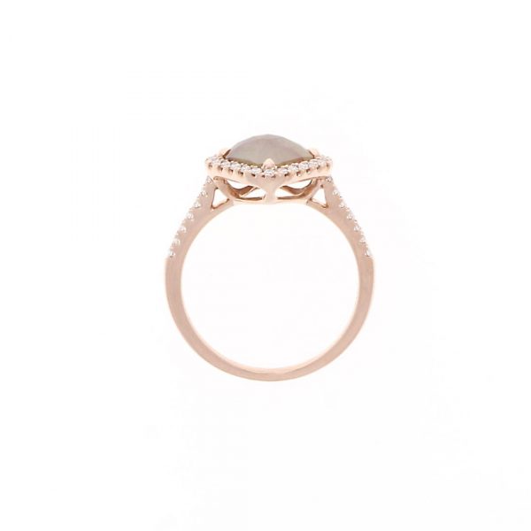 Diamond Shaped Brown Diamond Engagement Ring