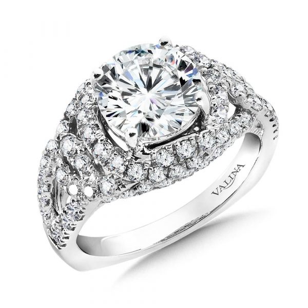 Diamond Encrusted Engagement Mounting by Valina