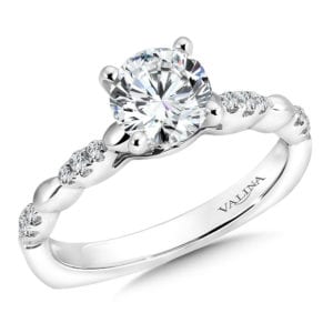 Scalloped Band Engagement Mounting by Valina