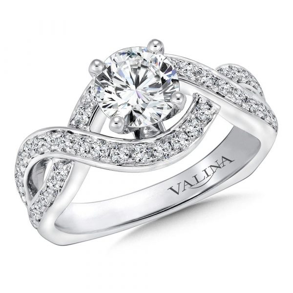 Twist Open Halo Engagement Mounting by Valina