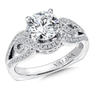 Serpentine Engagement Ring Setting by Valina