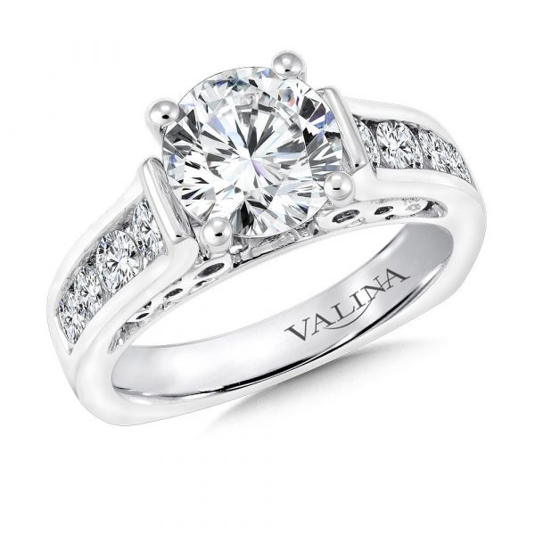 Filigree Channel Band Engagement Mounting by Valina