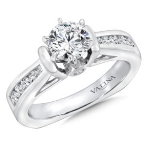 Channel Band Six-Prong Engagement Mounting by Valina