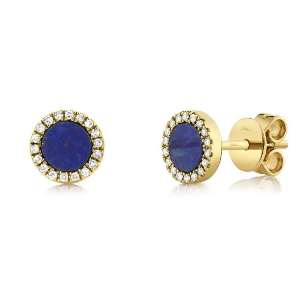 Lapis and Diamond Earrings by Shy Creation