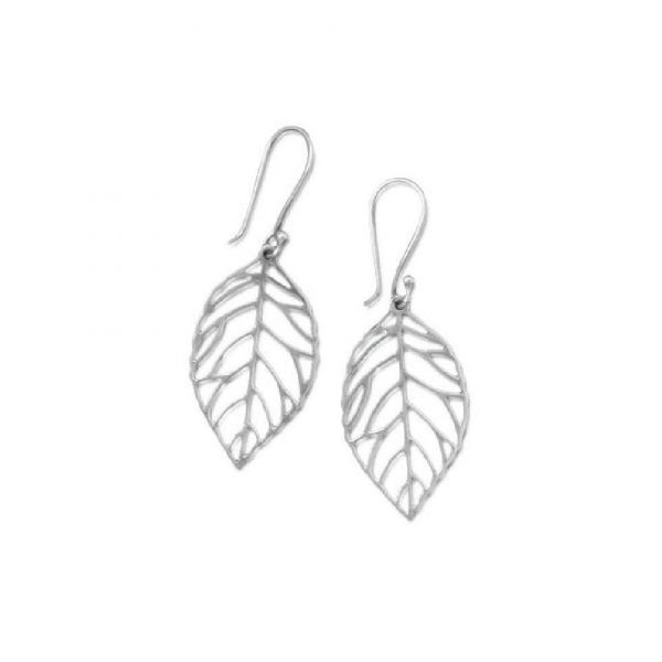leaf cutout drop earrings