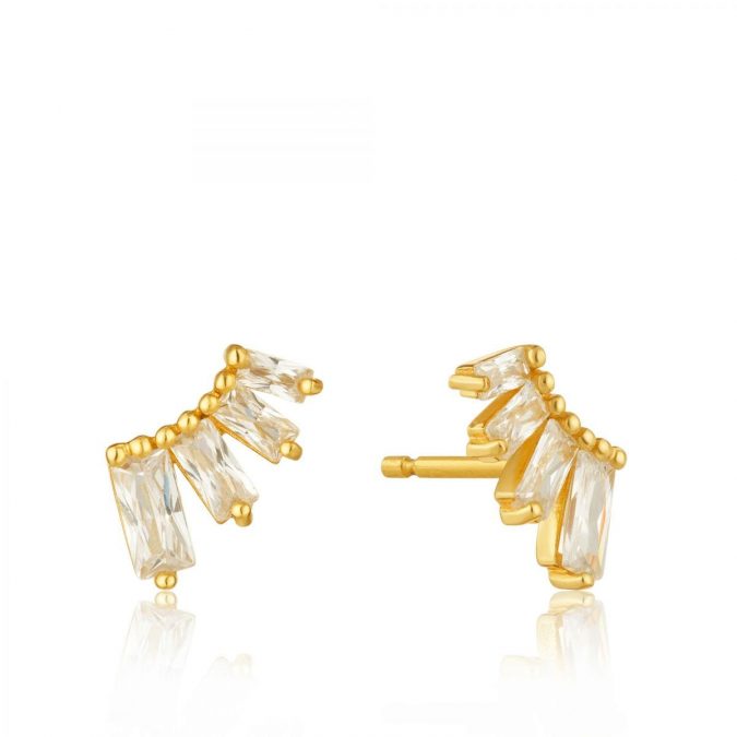 Glow Bar Stud Earrings by Ania Haie