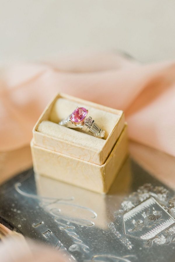 pink sapphire alternative engagement ring
