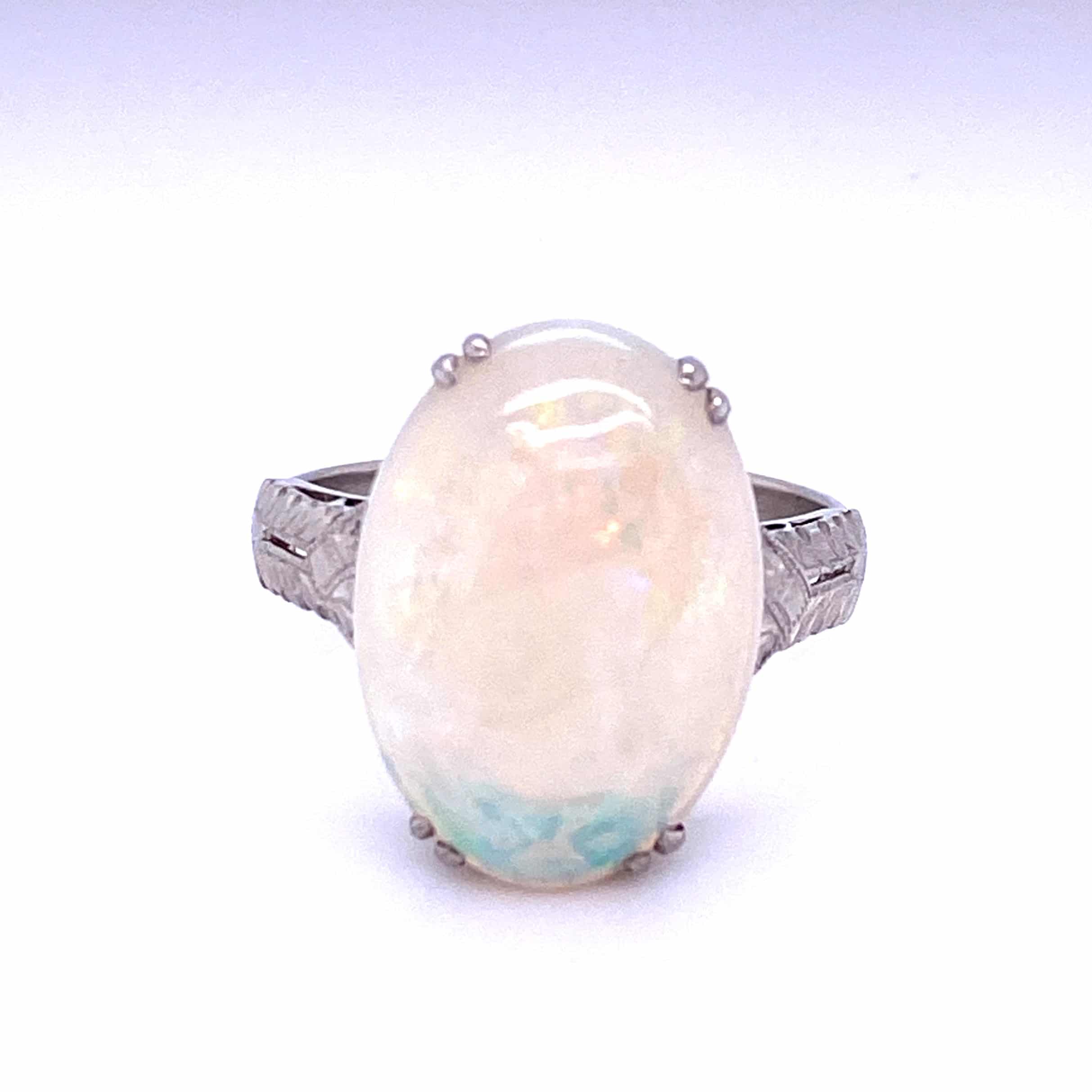 Estate Sterling Silver Opal Ring - Nelson Coleman Jewelers