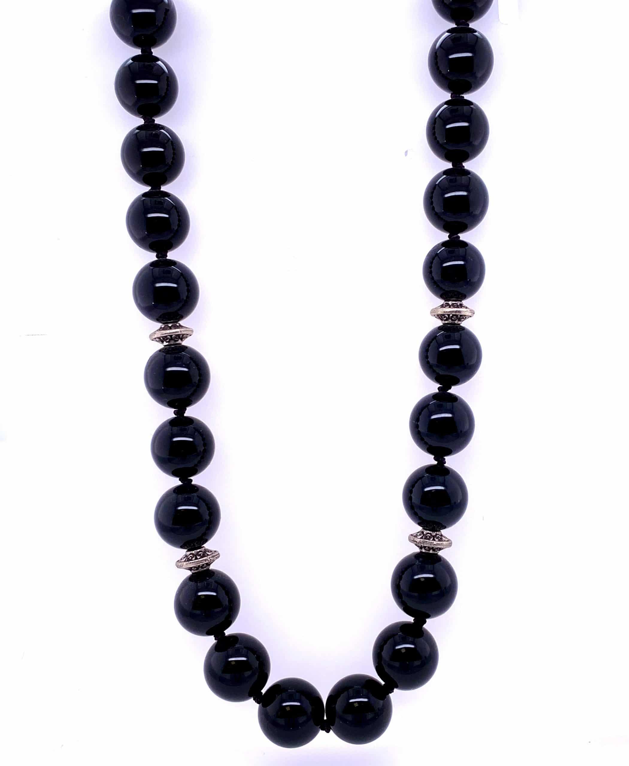Onyx Bead Necklace - Nelson Coleman Jewelers