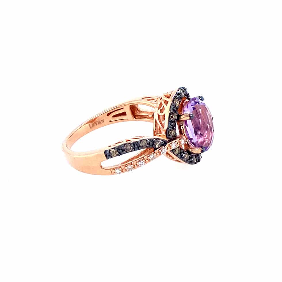 Cotton Candy Amethyst®, Chocolate and Vanilla Diamond® Ring by Le Vian®