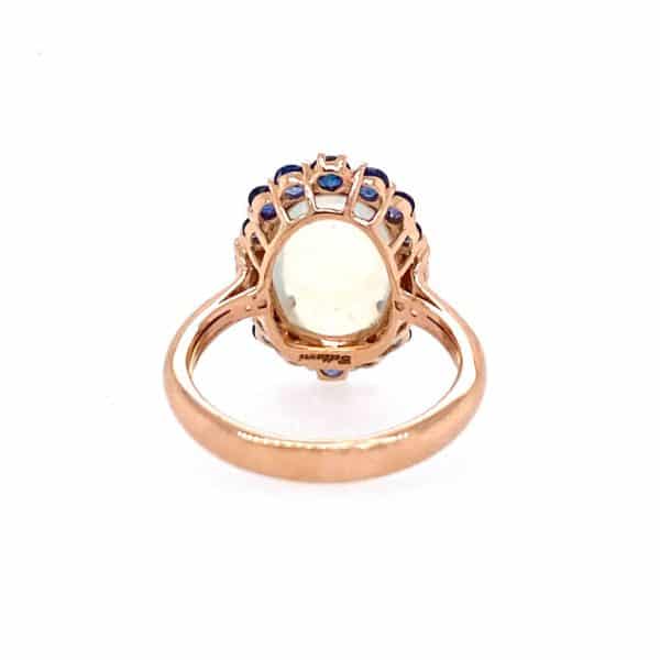 Opal, Sapphire, and Diamond Ring by Bellarri