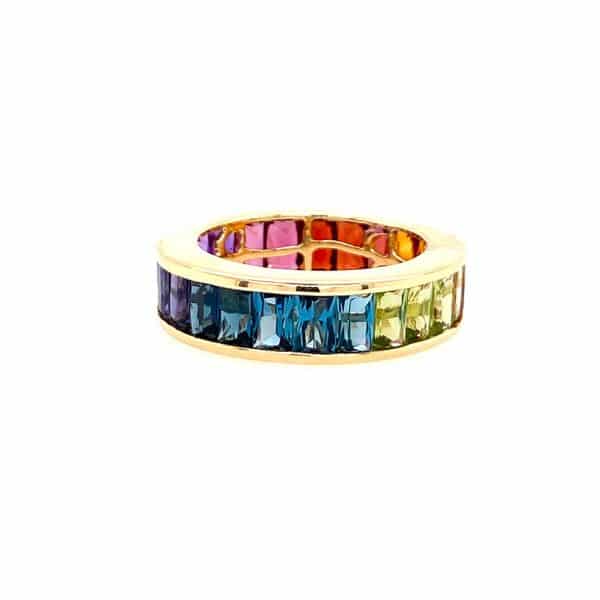 Multi-colored Gemstone Eternity Band by Bellarri