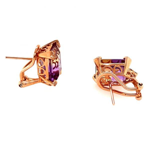 Ametrine and Diamond Earrings by Bellarri
