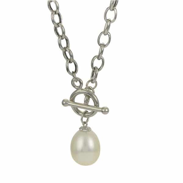 Freshwater Pearl Oval Rolo Chain
