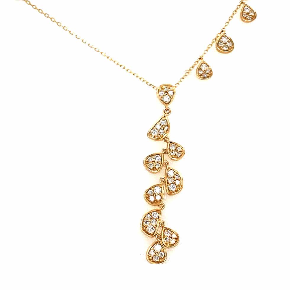 Multi-shaped Diamond Drop Necklace - Nelson Coleman Jewelers