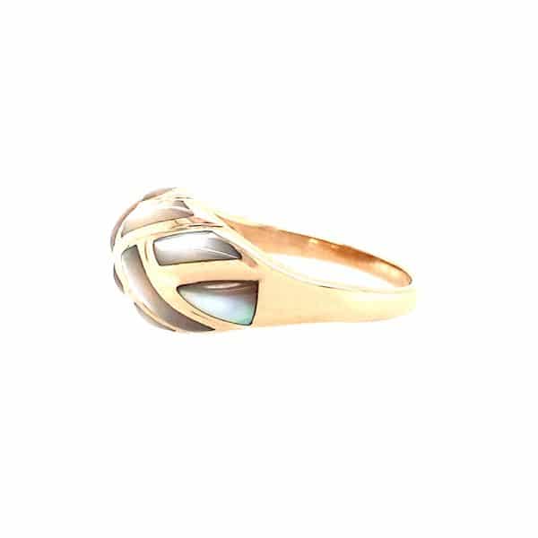 Estate Mother of Pearl Inlay Ring