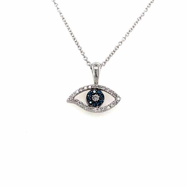 Blue and White Diamond Eye Necklace by Effy