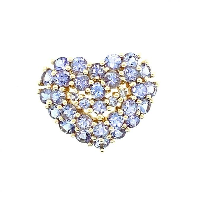 Estate Tanzanite Heart Pendant