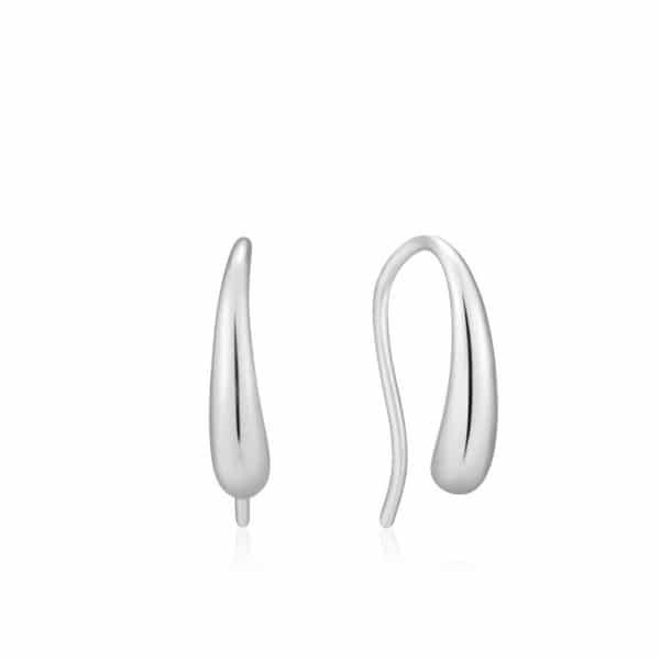 Silver Luxe Hook Earrings by Ania Haie