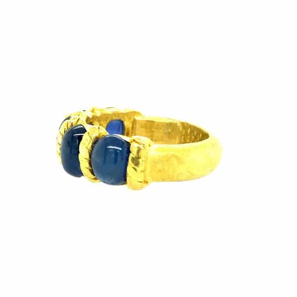 Estate Cabochon Blue Sapphire Ring