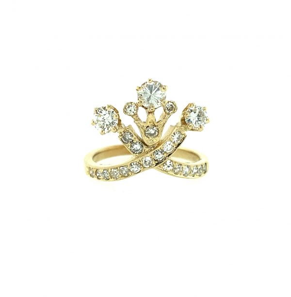 Estate Diamond Crown Ring