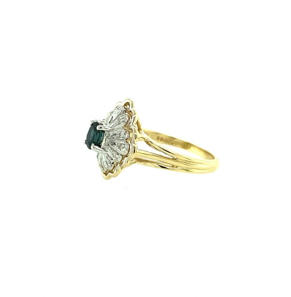 Estate Blue Sapphire and Diamond Ring