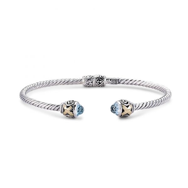 Bangle with Blue Topaz Ends