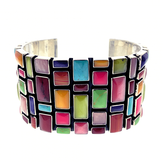 Estate Multi-Color Stone Cuff