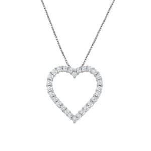 lab grown diamonds heart pendant