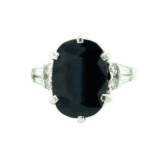 Estate Platinum Sapphire Ring