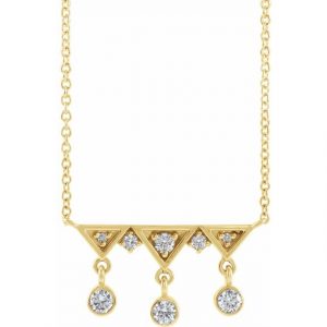 Diamond Fringe Bar Necklace