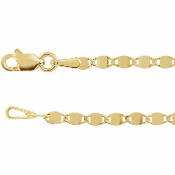 Mirror Link Chain in Yellow Gold