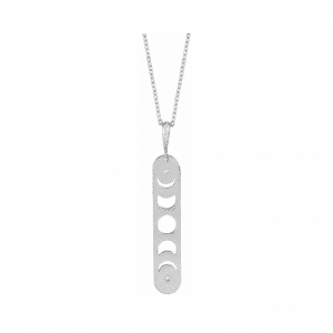 Diamond Accent Moon Phase Necklace