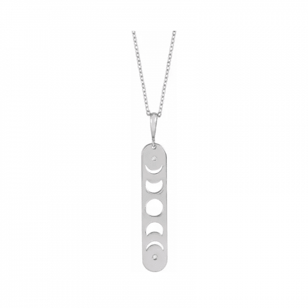 Diamond Accent Moon Phase Necklace