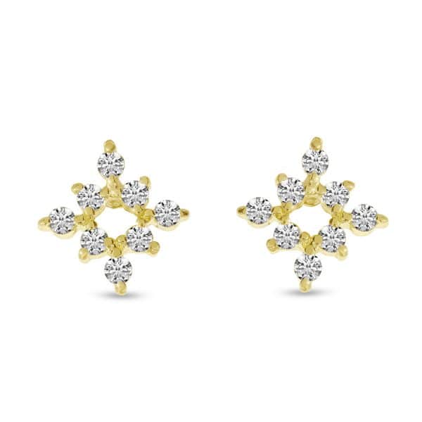 mini diamond starburst earrings