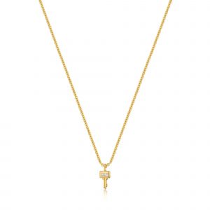 gold-plated key necklace