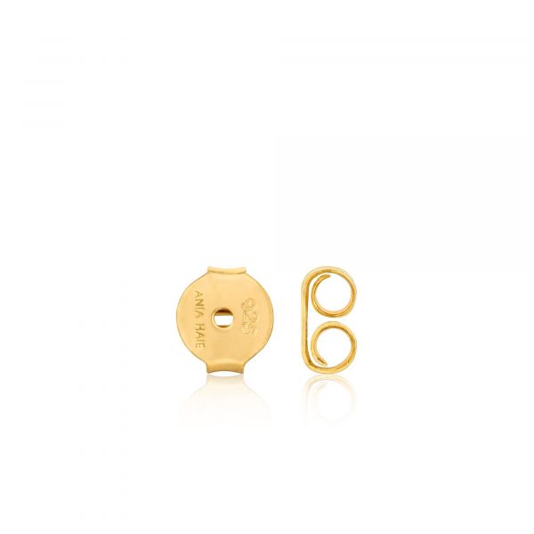 sage enamel gold-plated hoop earring friction posts