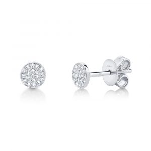 white gold diamond pave earrings