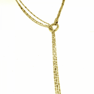 Triple Strand Lariat Necklace