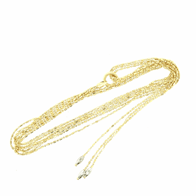 Triple Strand Lariat Necklace