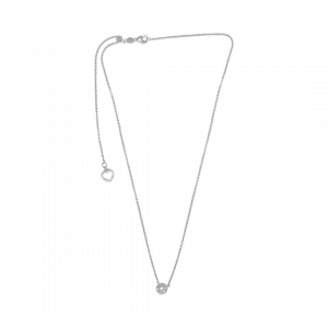 Diamond Cluster Necklace in White Gold