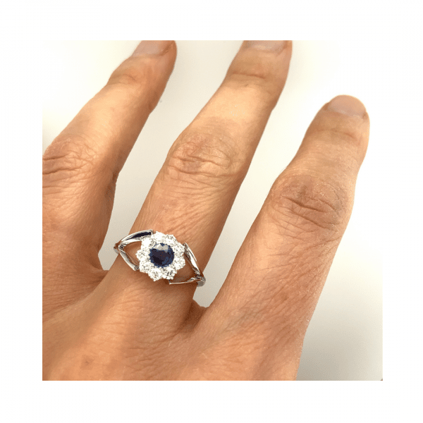 Estate Vintage Sapphire and Diamond Ring