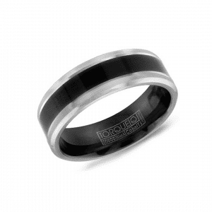 Black and White Cobalt Men's Wedding Band by Torque