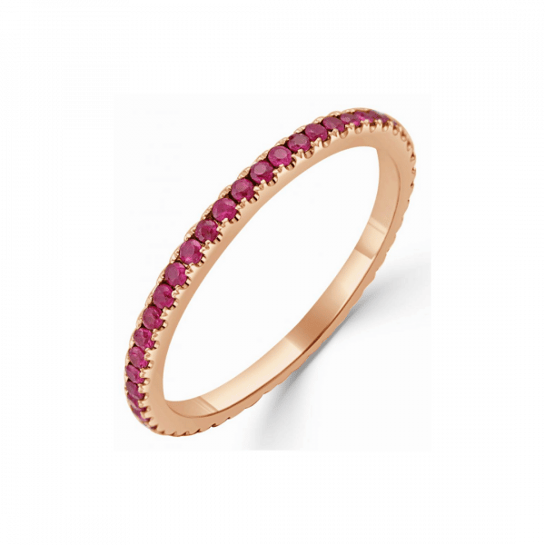 Ruby Band in Rose Gold