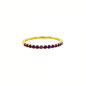 Amethyst Band in Yellow Gold