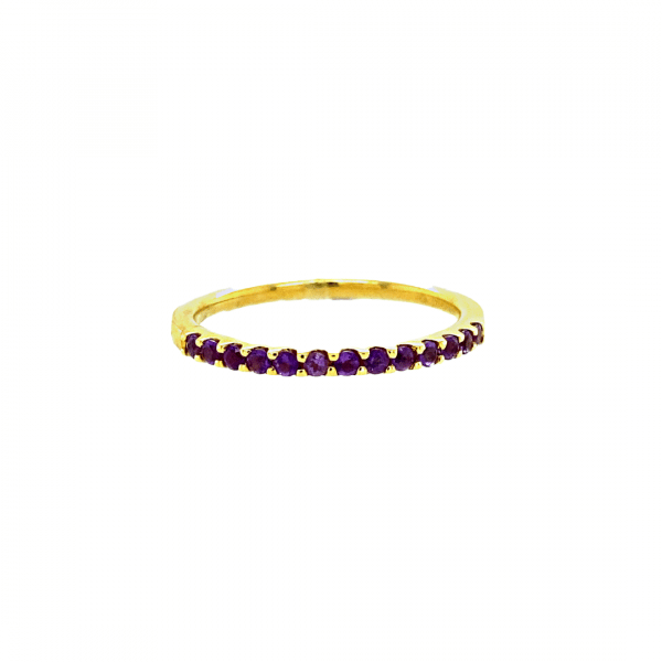 Amethyst Band in Yellow Gold