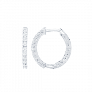 Diamonds Hoops in White GOld