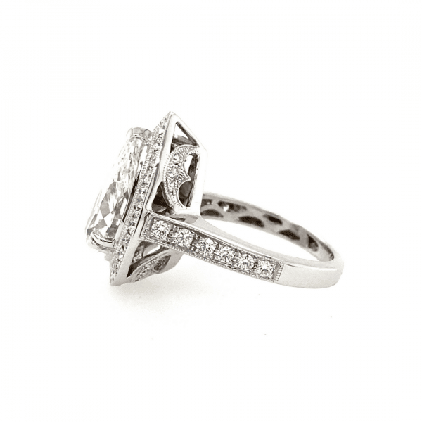 Estate Contemporary Pear Shaped Diamond Engagement Ring