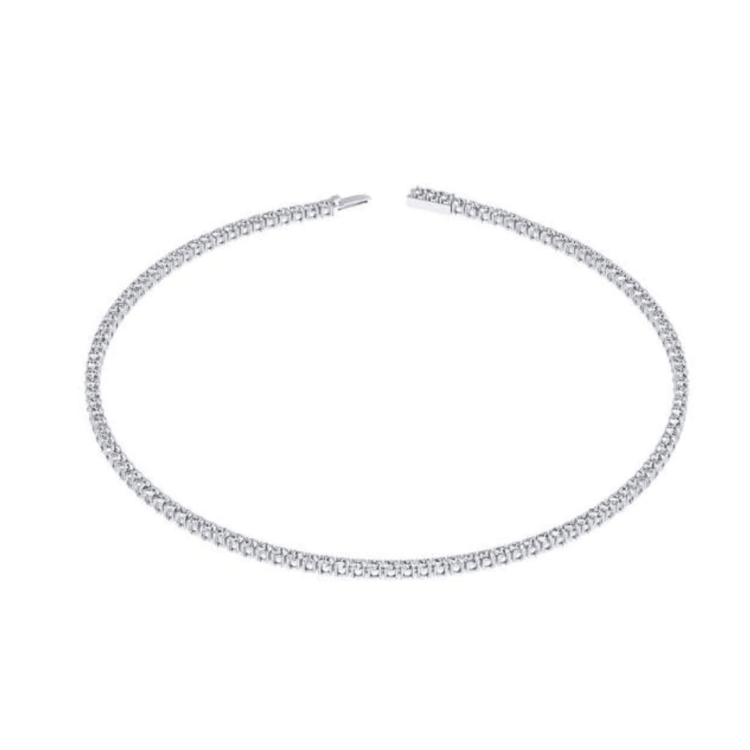 Diamond Tennis Necklace in White Gold - Nelson Coleman Jewelers