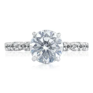 Petite Crescent Engagement Ring Mounting in White Gold by Tacori